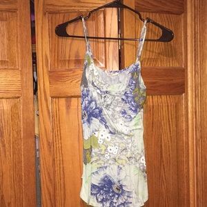 Printed Blue Tank Top